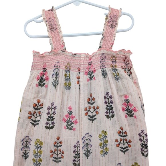 Pink Chicken Eleven Jumper Jumpsuit Girls Pink Floral Metallic Sleeveless Sz 10Y - Picture 4 of 8